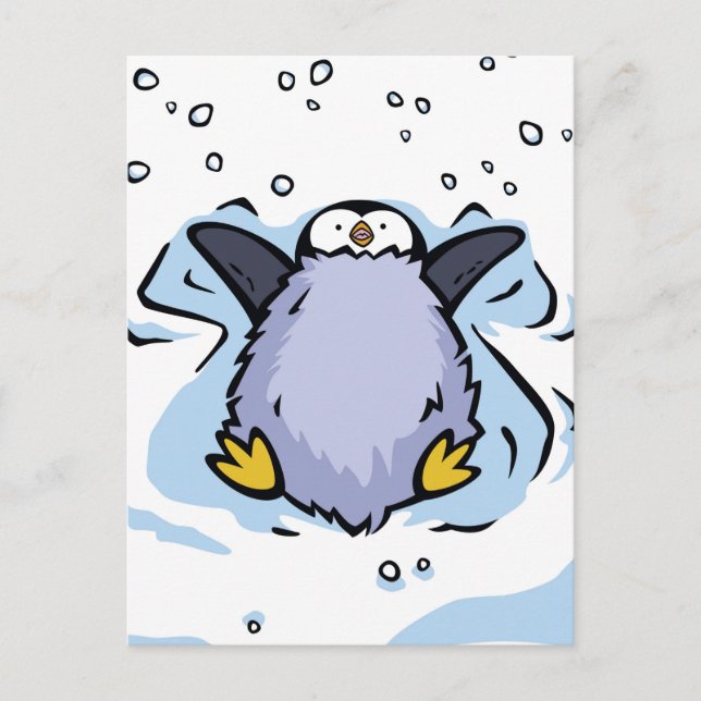 Penguin Chick Angel Post Card (Front)