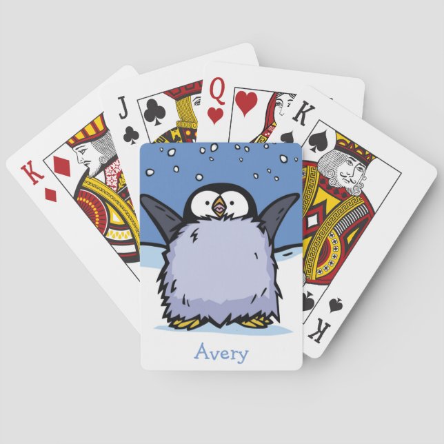Penguin Chick Happy Playing Card (Back)