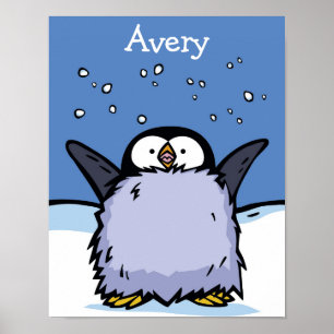 Penguin Chick Happy Poster