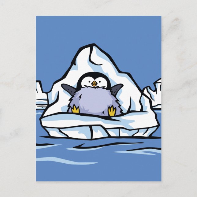 Penguin Chick Iceberg Post Card (Front)