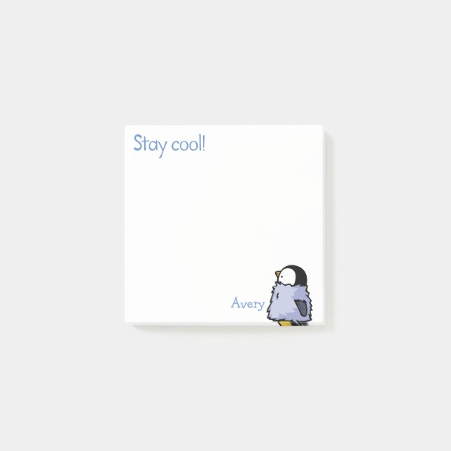 Penguin Chick Looking Post-It Notes (Front)
