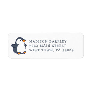 Penguin Children's Adorable Return Address Label