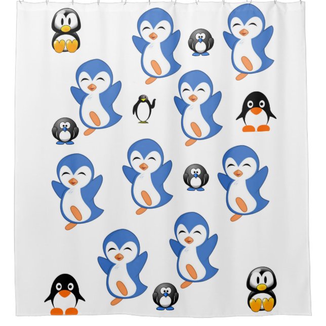 Penguin children's shower curtain (Front)