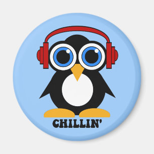 penguin chillin magnet