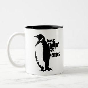 Penguin "Chillin' With My Homies" Two-Tone Coffee Mug