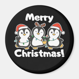 Penguin Christmas Animals Cute Penguins Magnet