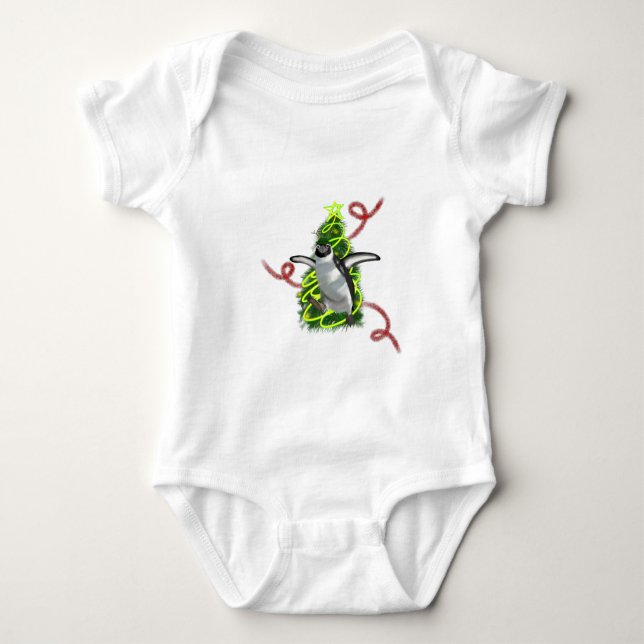 Penguin Christmas Baby Bodysuit (Front)