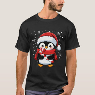 Penguin Christmas Candy Cane Winter Toddler Girl B T-Shirt
