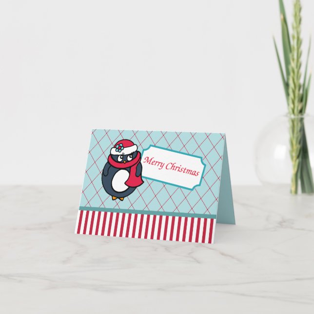 Penguin Christmas  Card (Front)