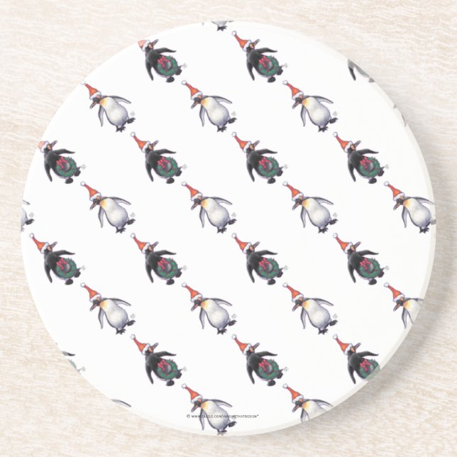 Penguin Christmas Coaster (Front)