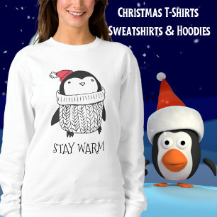 Penguin, Christmas, Cute, Ladies Sweatshirt
