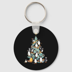 Penguin Christmas Day Ice Bird Animal Santa Claus  Key Ring
