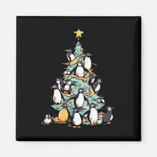 Penguin Christmas Day Ice Bird Animal Santa Claus Magnet