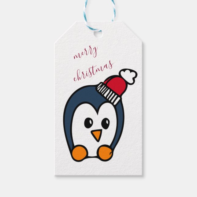 Penguin Christmas Gift Tags (Front)