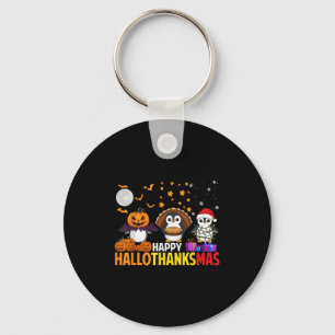 Penguin Christmas Halloween Costume Happy Hallotha Key Ring