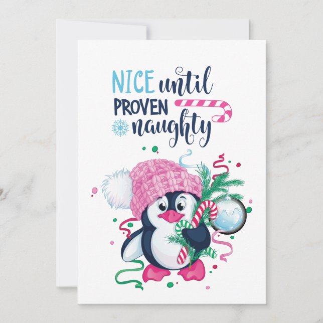Penguin Christmas Holiday Card (Front)