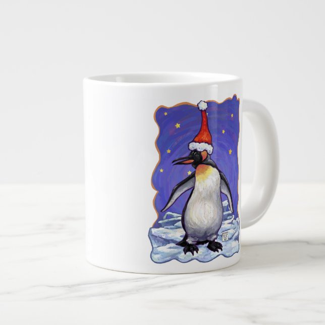 Penguin Christmas Large Coffee Mug (Front Right)