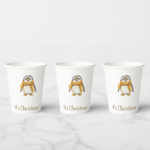 Penguin Christmas Paper Cups