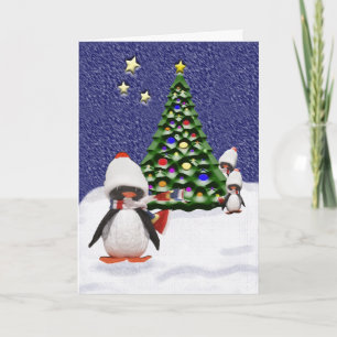 Penguin Christmas Paradise Holiday Card
