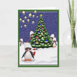 Penguin Christmas Paradise Holiday Card
