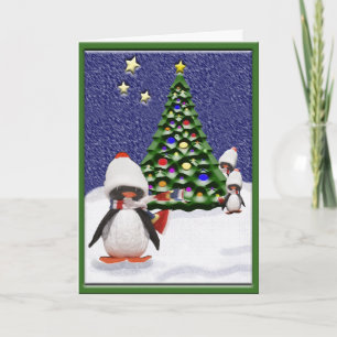 Penguin Christmas Paradise Holiday Card