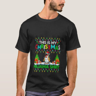 Penguin Christmas Santa Hat Pajama Shirt Penguin L