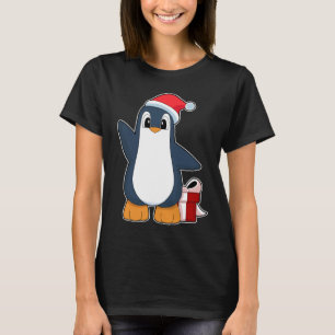 Penguin Christmas Santa hat T-Shirt