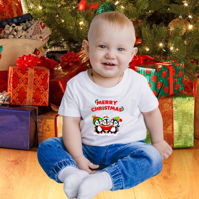 Penguin Christmas Shirt | Penguin Baby Bodysuit (Creator Uploaded)