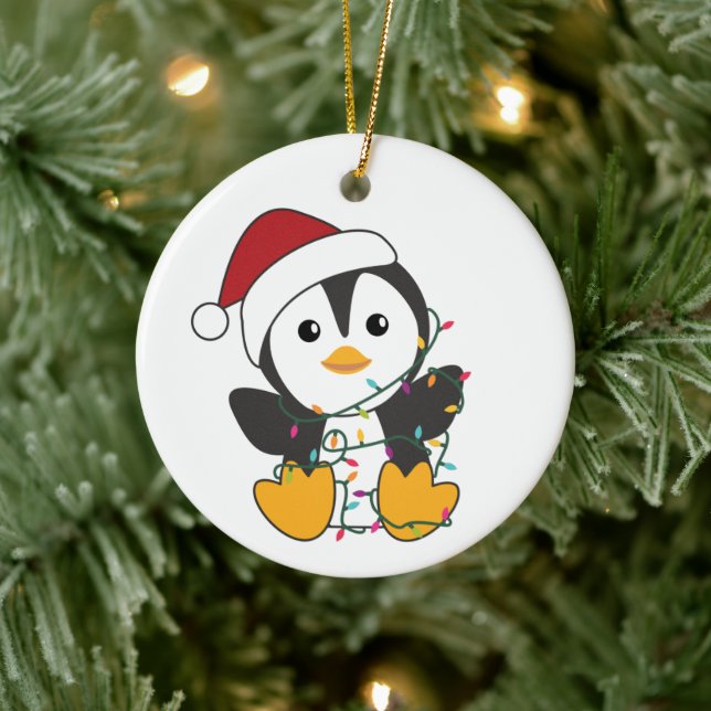 Penguin Christmas Snow Winter Animals Penguins Ceramic Tree Decoration (Tree)