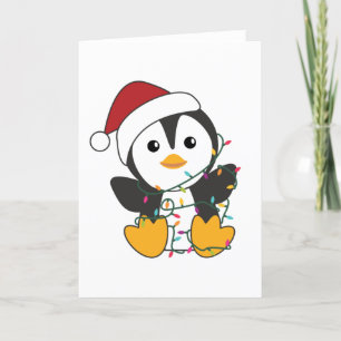 Penguin Christmas Snow Winter Animals Penguins Holiday Card