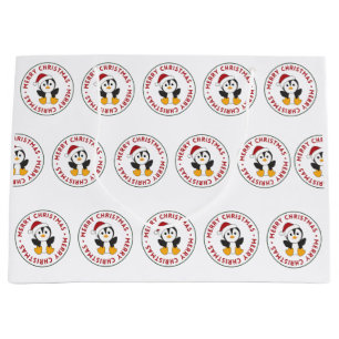 Penguin Christmas Snow Winter Animals Penguins Large Gift Bag
