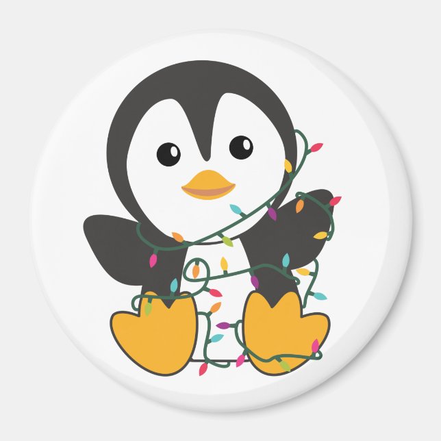 Penguin Christmas Snow Winter Animals Penguins Magnet (Front)