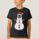 Penguin Christmas Snowman T-Shirt<br><div class="desc">This design is the perfect gift for a birthday,  Christmas and other celebrations. It is suitable for women,  men and kids.</div>