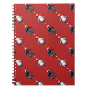 Penguin Christmas Spiral Notebook