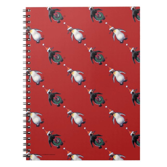 Penguin Christmas Spiral Notebook (Front)