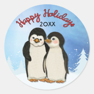 Penguin Christmas Sticker