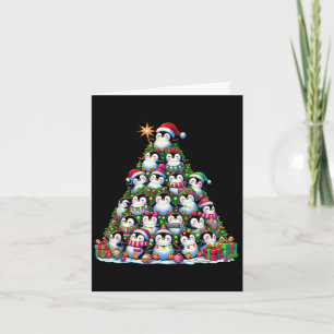 Penguin Christmas Tree Funny Penguin Xmas Card