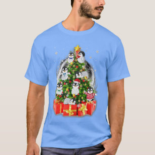 Penguin Christmas Tree Merry Christmas Xmas Pajama T-Shirt