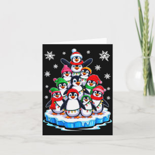 Penguin Christmas Tree Penguin Lover Xmas For Men Card