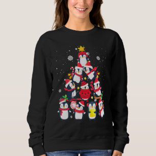 Penguin Christmas Tree Snow Penguins Santa Xmas Sweatshirt