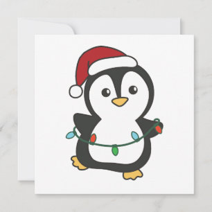 Penguin Christmas Winter Animals Holiday Penguines Card