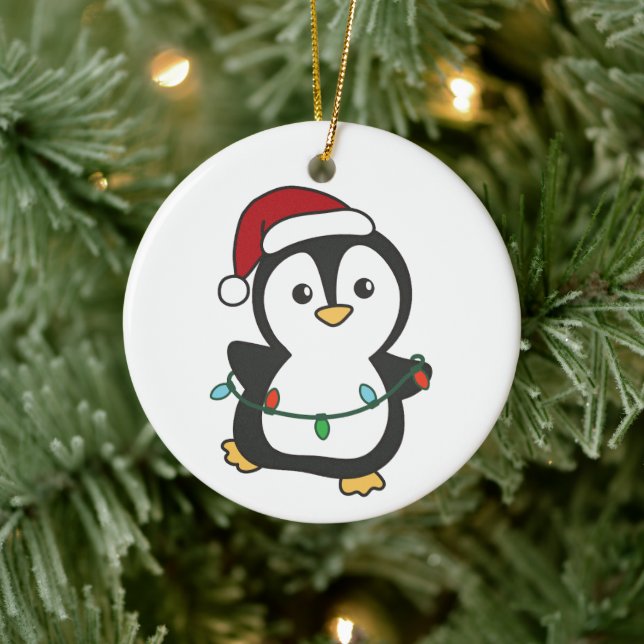 Penguin Christmas Winter Animals Holiday Penguines Ceramic Tree Decoration (Tree)