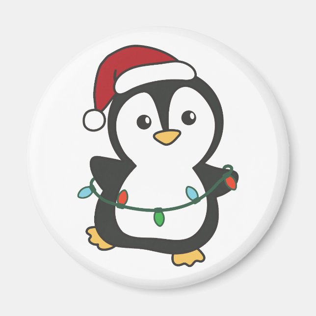 Penguin Christmas Winter Animals Holiday Penguines Magnet (Front)