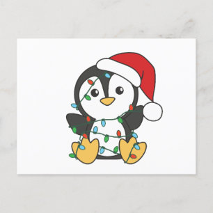 Penguin Christmas Winter Animals Holiday Penguines Postcard