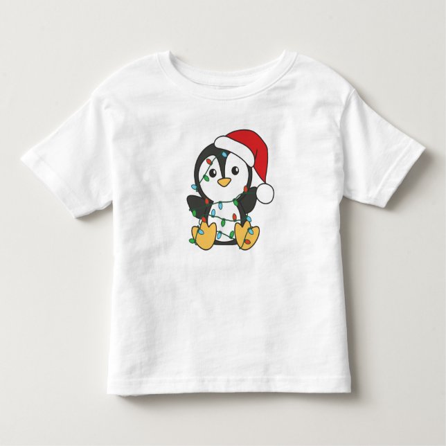 Penguin Christmas Winter Animals Holiday Penguines Toddler T-Shirt (Front)