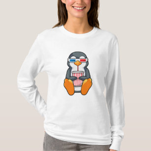 Penguin Cinema Glasses Drinking cup T-Shirt