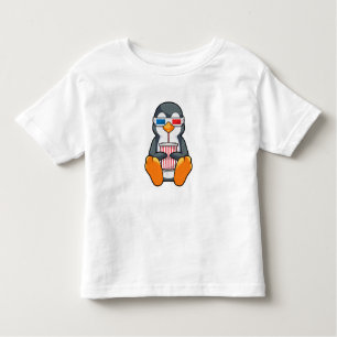 Penguin Cinema Glasses Drinking cup Toddler T-Shirt