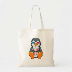 Penguin Cinema Glasses Drinking cup Tote Bag
