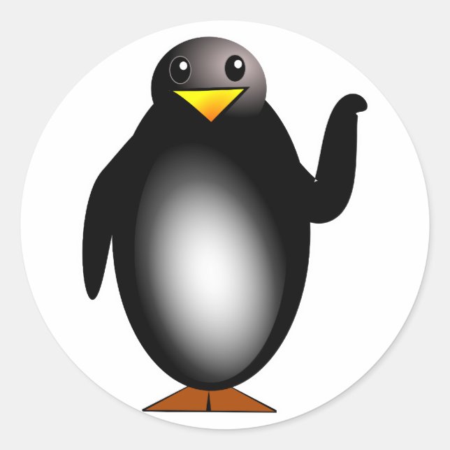 penguin classic round sticker (Front)