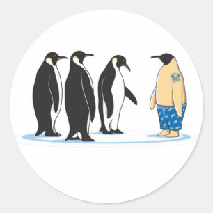 Penguin Classic Round Sticker